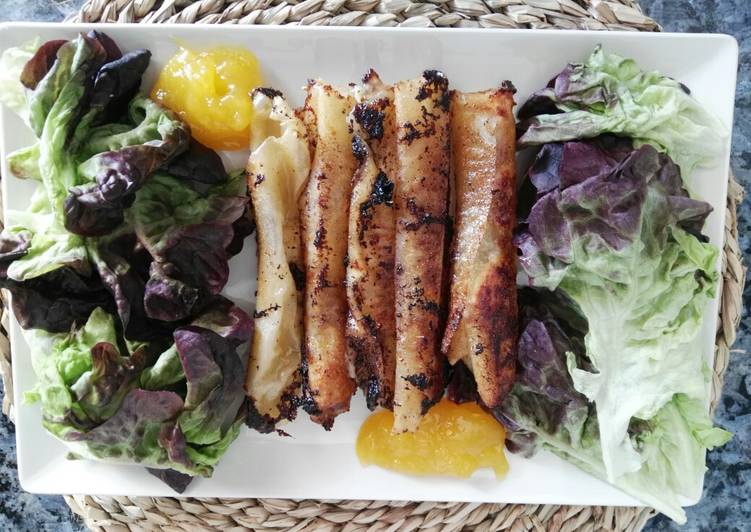Canutillos de queso de cabra y miel con pasta filo