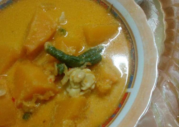 Resep Lodeh labu kuning campur sari, Enak