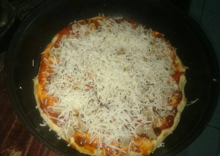 Pizza home made empuk.. Anti gagal No oven, no telur