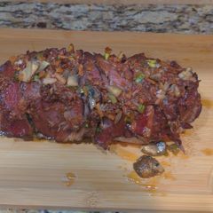 A picture of Bacon Wrapped Pork Tenderloin.