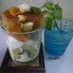 Tricolor fusion dessert A picture of Tricolor fusion dessert.