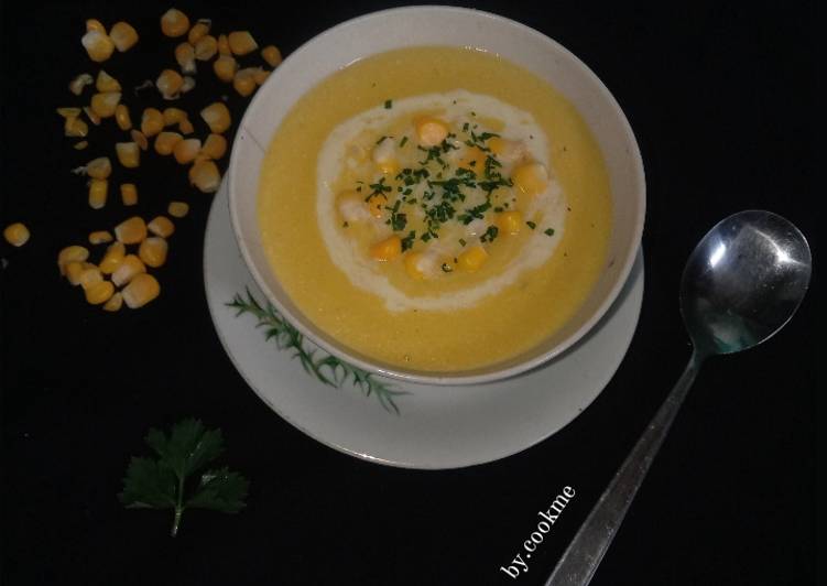 Puree corn soup