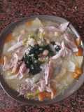 Sopa de pollo con Garbanzos y verduras