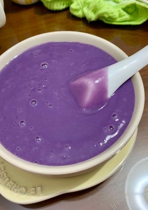 百合紫薯豆漿 的食譜成品照片
