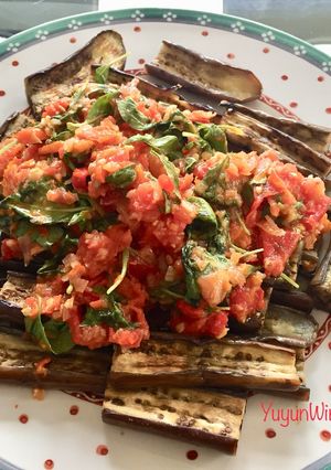 Foto resep Terong Panggang Sambal Tomat Kemangi#ketofy (maintenance)