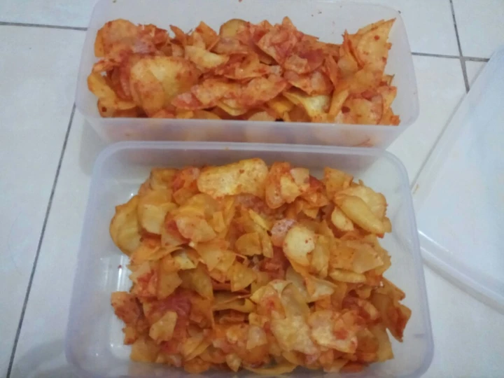 Langkah Gampang Membuat Resep Keripik singkong pedas yang Sempurna Anti Ribet, Bikin Ngiler