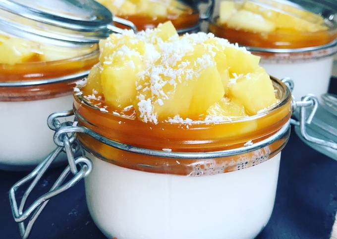 Simple Way to Prepare Panna Cotta Coco Ananas