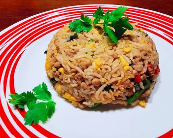 Easy Recipe  THAI BASIL MINCED PORK FRIED RICE Delicious Nutritious