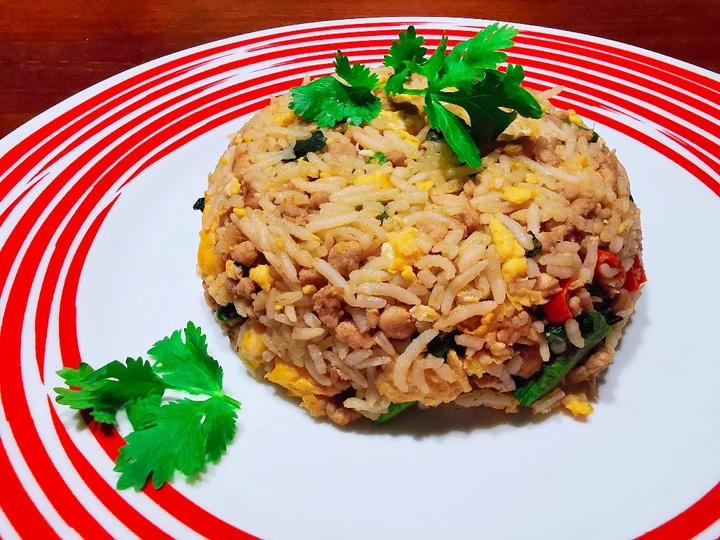 Recipe 泰式羅勒炒豬肉碎炒飯 THAI BASIL MINCED PORK FRIED RICE which So Delicious