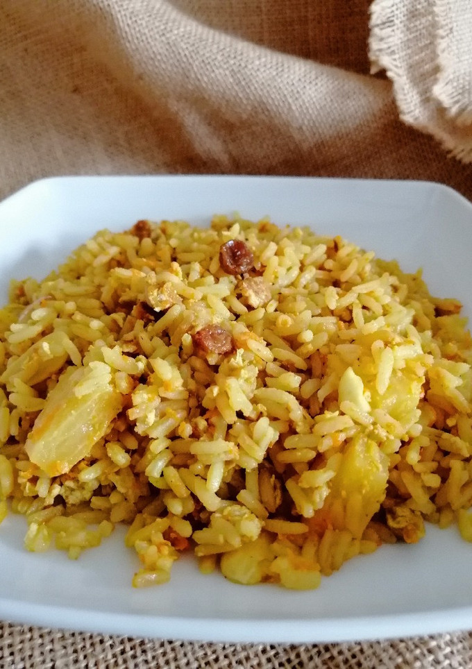 Una foto de Arroz frito vegetariano