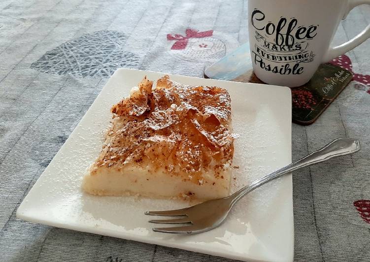 Bougatsa greca (dolce con pasta fillo e semolino) 🇬🇷