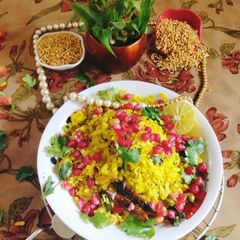 A picture of Dadpe poha.