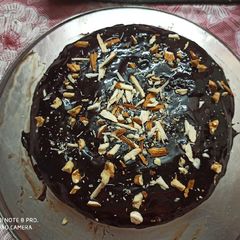 A picture of Chocolate almond cake.