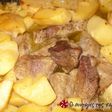 Beef with potatoes in the oven