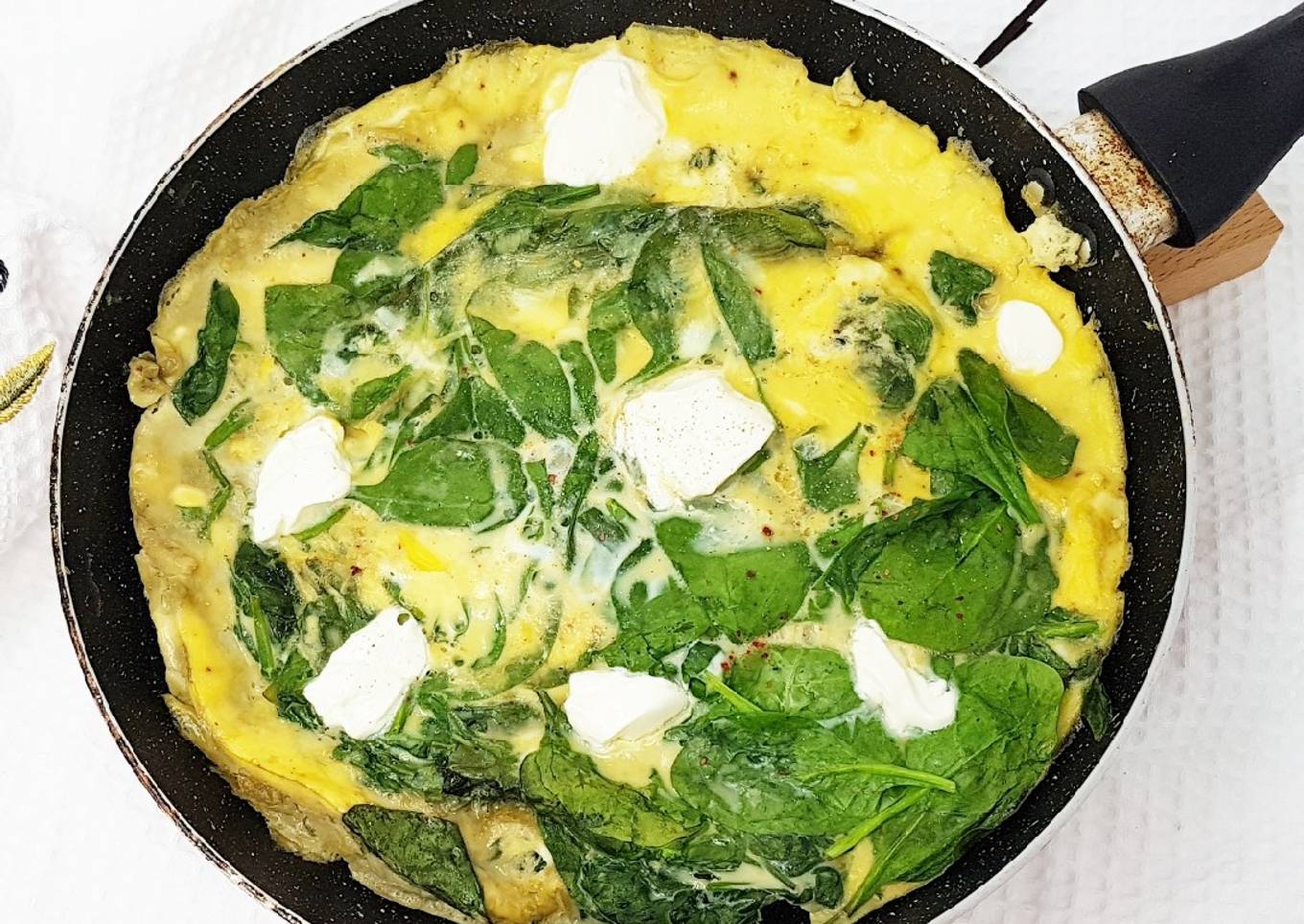 Omelette aux épinards