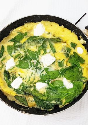 Une photo de Omelette aux épinards