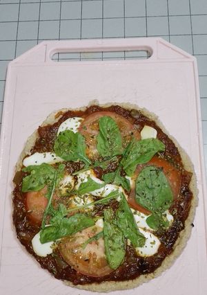 Una foto de Pizza con base de avena