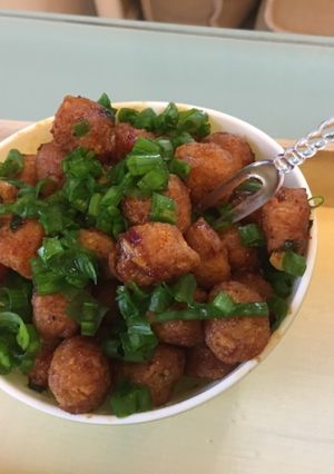 A picture of Soya chunk manchurian.