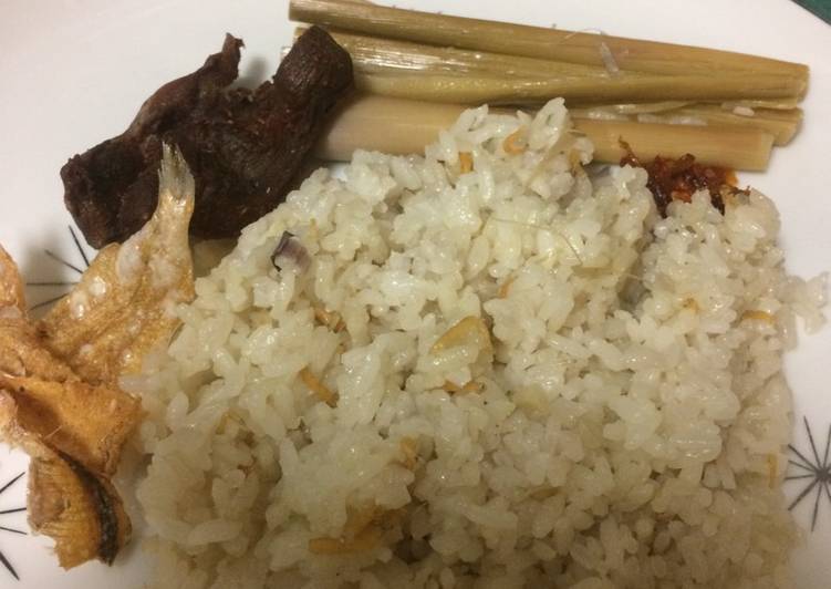 Nasi liwet teri medan rice cooker