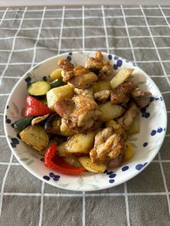 氣炸雞腿時蔬 的食譜成品照片