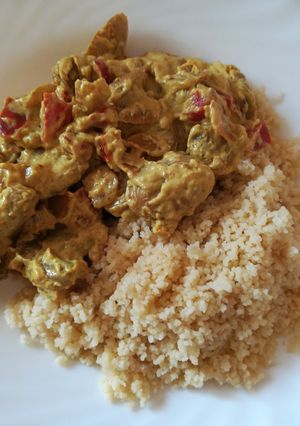Una foto de Cuscús al curry veggie