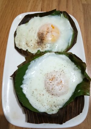 Foto resep Telor ceplok lapis daun pisang