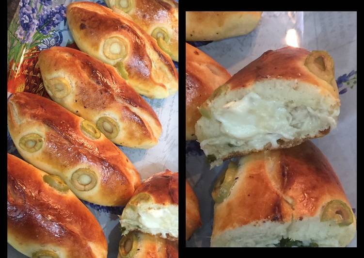 قوارب محشية بالدجاج والجبن بنة رائعة 😋😋😋