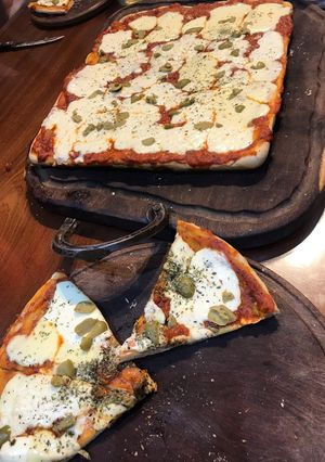 Una foto de Pizza