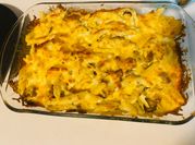 A picture of chicken bechamel sauce