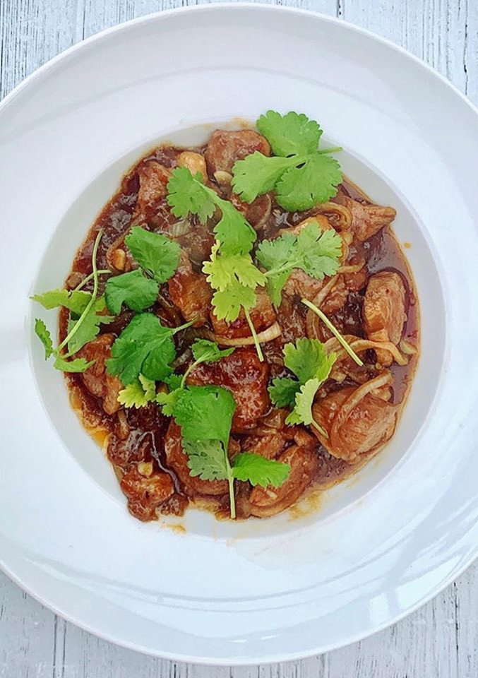 A picture of Ken Hom’s Savoury Duck with Oyster Sauce.