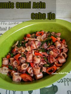 Foto resep Tumis Cumi Asin Cabe Ijo