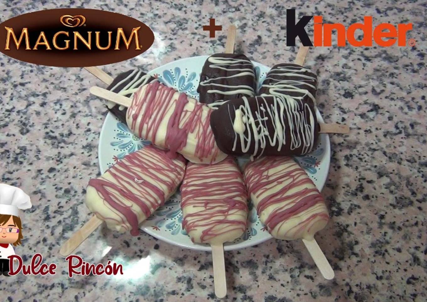 Mini Magnum Kinder white 🍨🍫 Saludable y espectacular