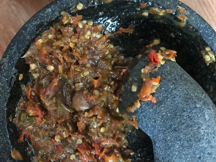 Langkah Mudah untuk Membuat Resep Sambel terasi matang yang Lezat Sekali Anti Ribet, Uenak Banget