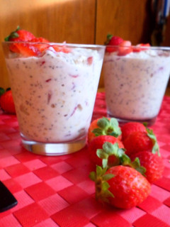 Una foto de Porridge frío de “tarta de queso”