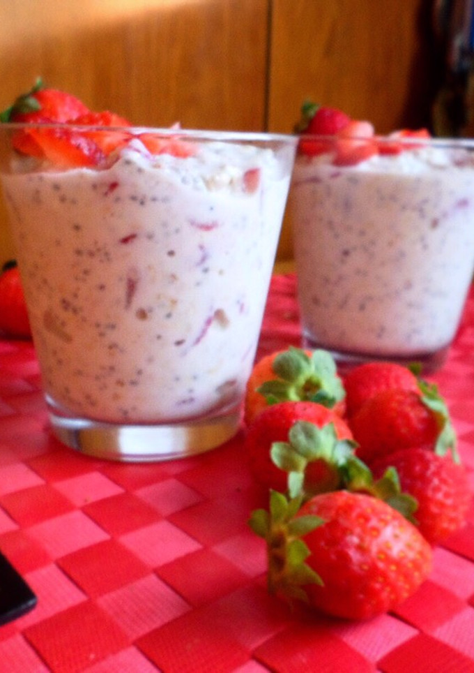 Una foto de Porridge frío de “tarta de queso”