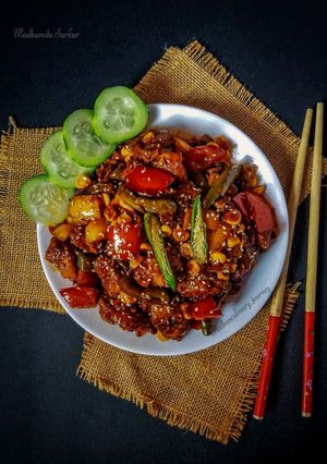 ক্রিসপি চিকেন চিলি কর্ন (crispy chicken chili corn recipe in bengali) রেসিপির প্রধান ছবি