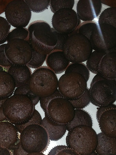 A picture of Rich chocolate cupcakes.