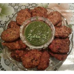 A picture of Chappali kebabs(can be made with chicken mince and mutton mince).