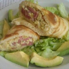Egg Mayo and Ham Wrap A picture of Egg Mayo and Ham Wrap.