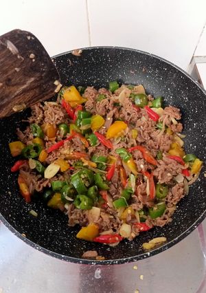Foto resep Slice beef Cabai ijo