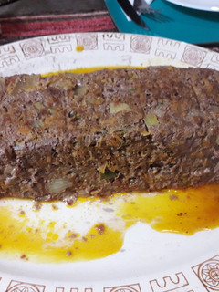 Una foto de Pan de carne relleno de queso bien húmedo y rico