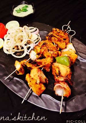 A picture of Roasted Soya champ tikka.