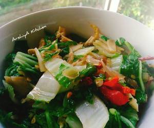 Resep Terbaik Tumis Sawi Putih Telur Paling Enak