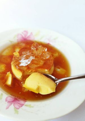 Hình của món Bánh flan phô mai.