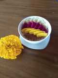 Dragon oats milk (bubur gandum buah naga)
