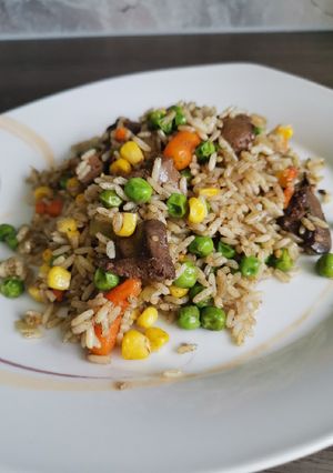 Májas-zöldséges rizottó recept fotója
