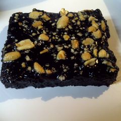 A picture of Mayan Chocolate topped brownies.