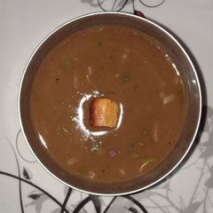 A picture of Black Chana Soup.