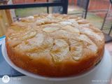 Tarta invertida de manzana y canela
