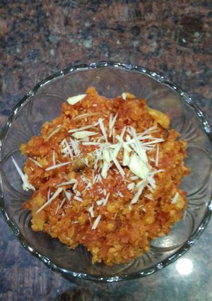 A picture of Gajar ka halwa.
